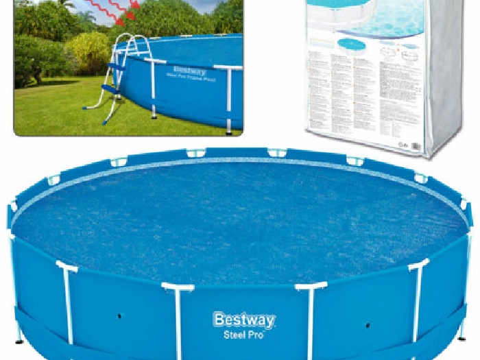 Bâche solaire flottante pour piscine Bestway Ø 417cm - Fast Set? / Power Frame