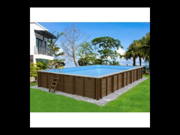 piscine bois en kit rectangle canaries - 8.34 x 4.92 x 1.38 m